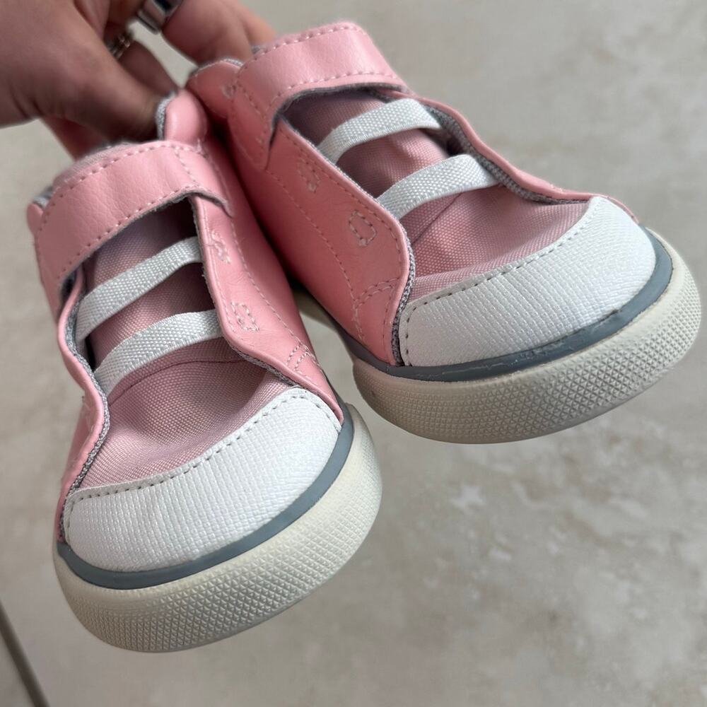 See Kai Run Girls size 9 Toddler Pink High Top Sneakers - Picture 3 of 6